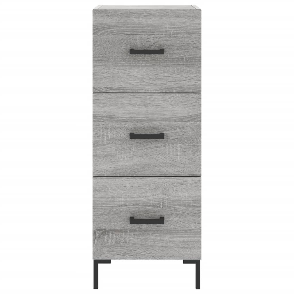 vidaXL Aparador alto madera contrachapada gris Sonoma 34,5x34x180 cm