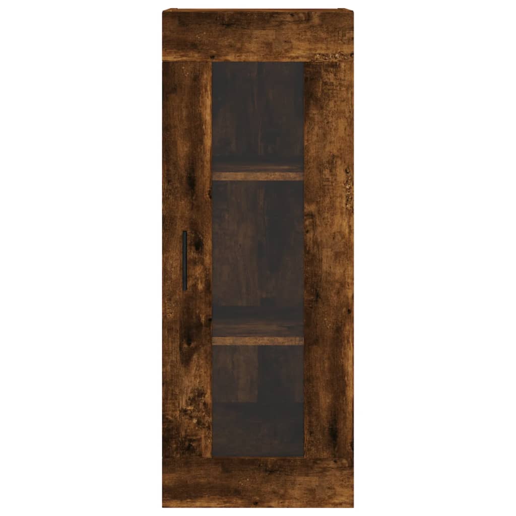 vidaXL Aparador de madera contrachapada roble ahumado 34,5x34x180 cm