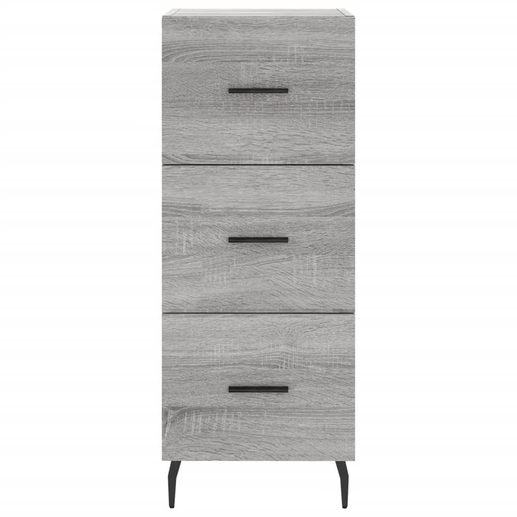 vidaXL Aparador alto madera contrachapada gris Sonoma 34,5x34x180 cm