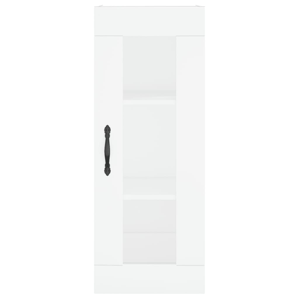 vidaXL Aparador alto madera contrachapada blanco 34,5x34x180 cm