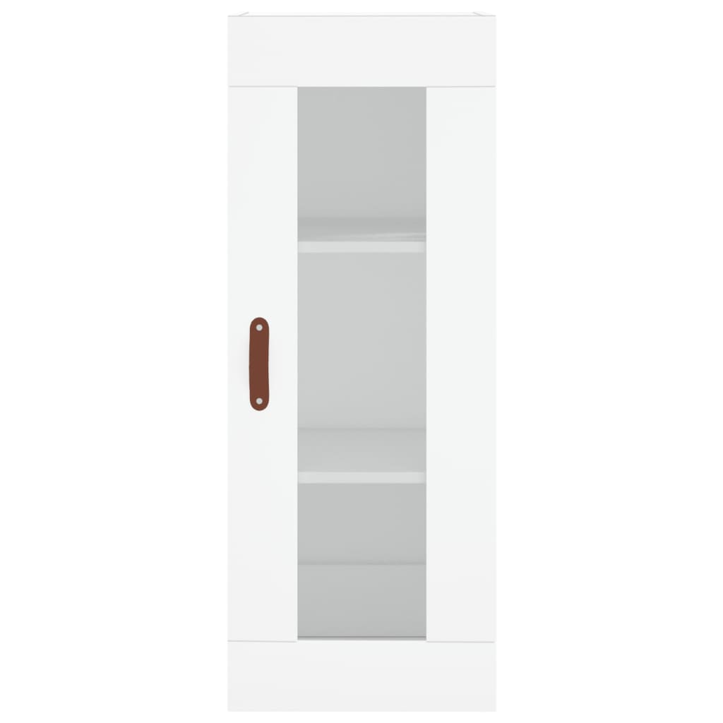 vidaXL Aparador alto madera contrachapada blanco 34,5x34x180 cm