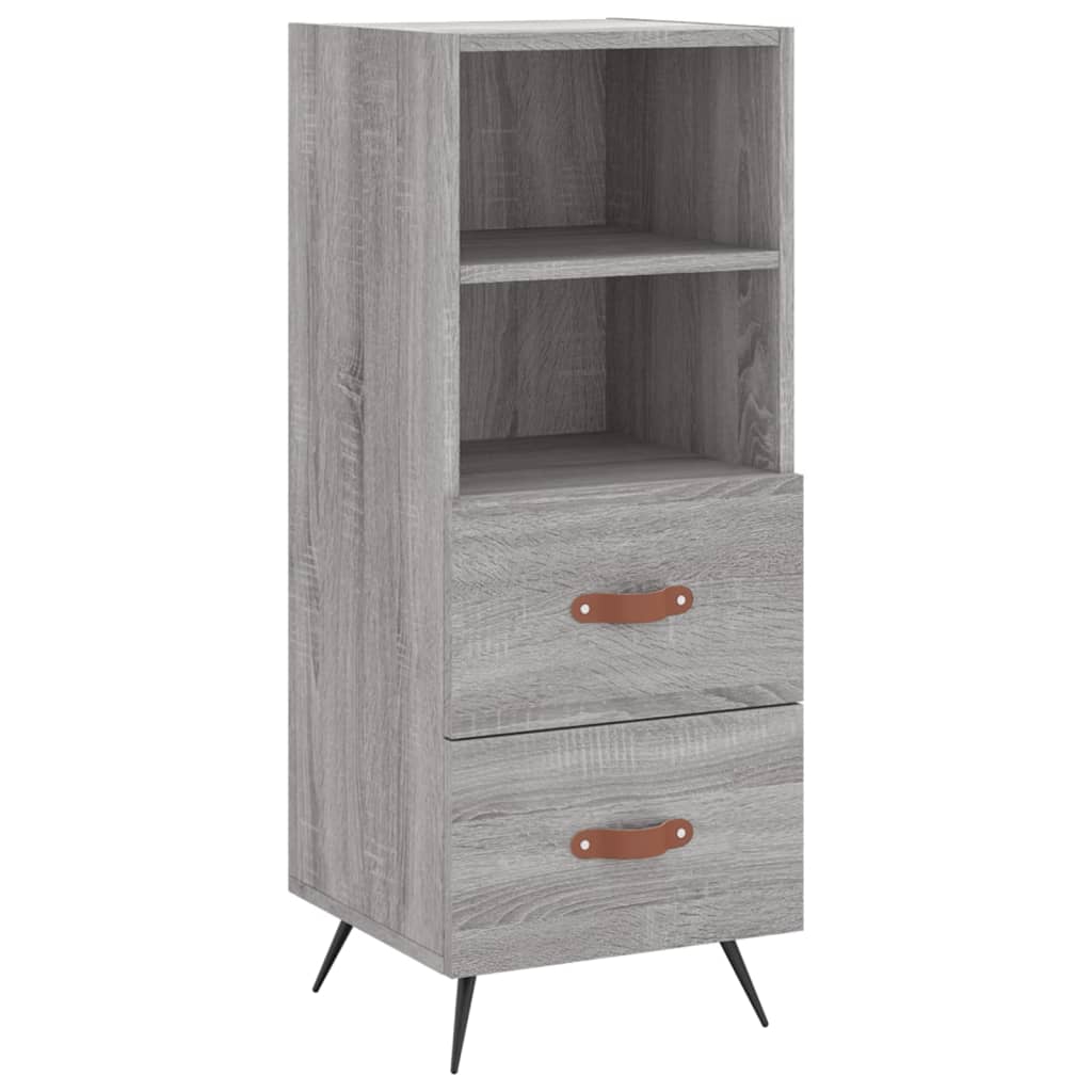 vidaXL Aparador alto madera contrachapada gris Sonoma 34,5x34x180 cm