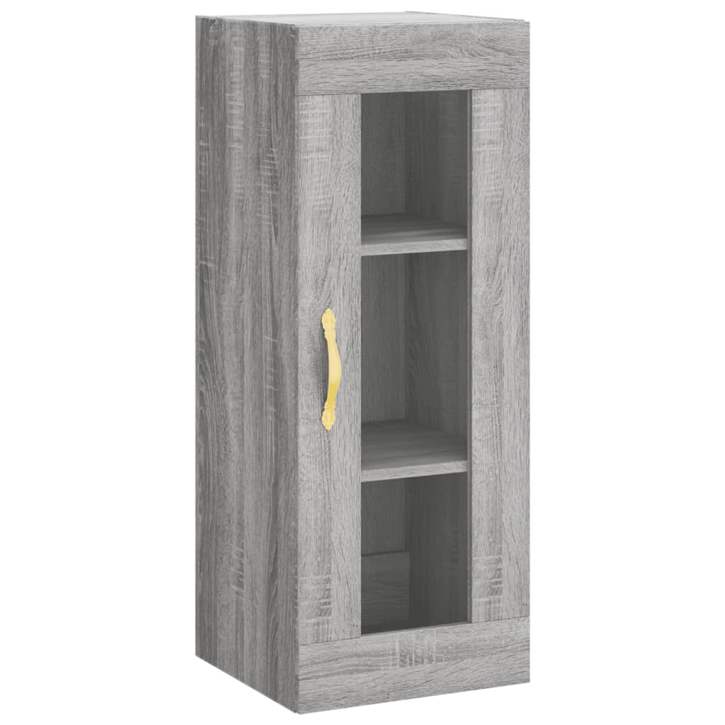 vidaXL Aparador alto madera contrachapada gris Sonoma 34,5x34x180 cm