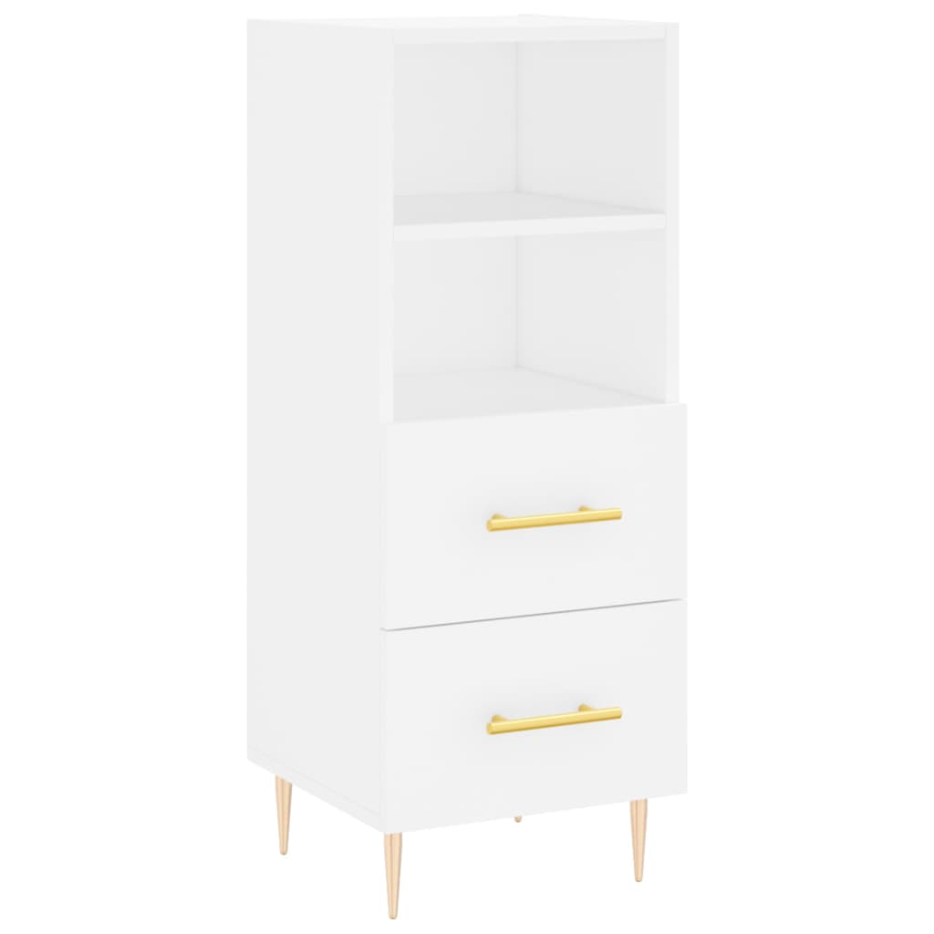 vidaXL Aparador alto madera contrachapada blanco 34,5x34x180 cm