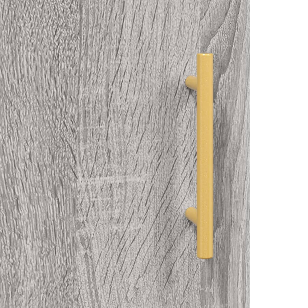 vidaXL Aparador alto madera contrachapada gris Sonoma 34,5x34x180 cm