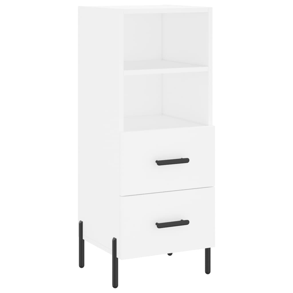 vidaXL Aparador alto madera contrachapada blanco 34,5x34x180 cm