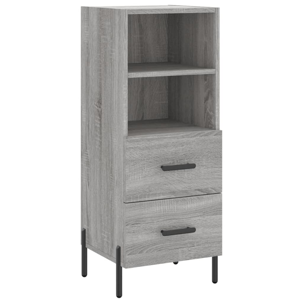 vidaXL Aparador alto madera contrachapada gris Sonoma 34,5x34x180 cm