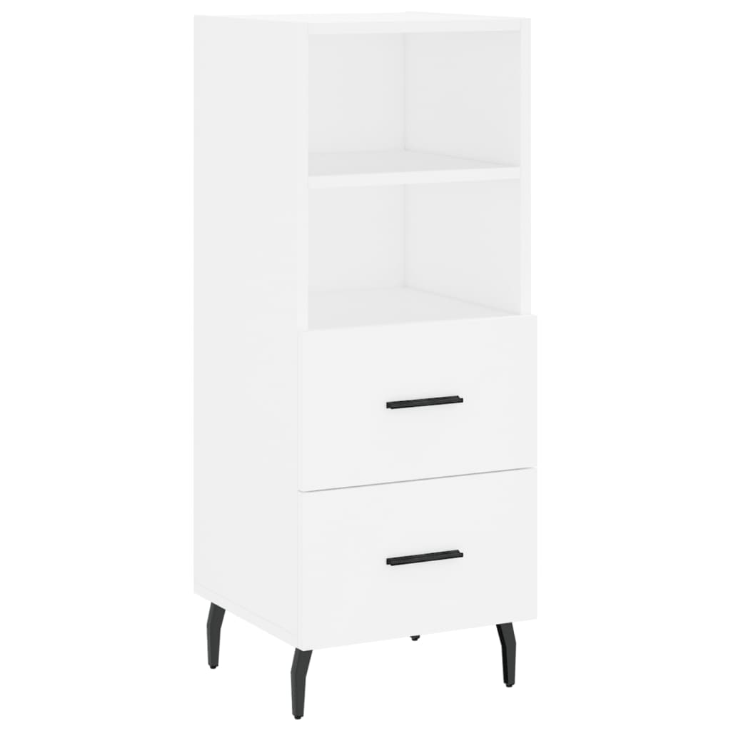 vidaXL Aparador alto madera contrachapada blanco 34,5x34x180 cm