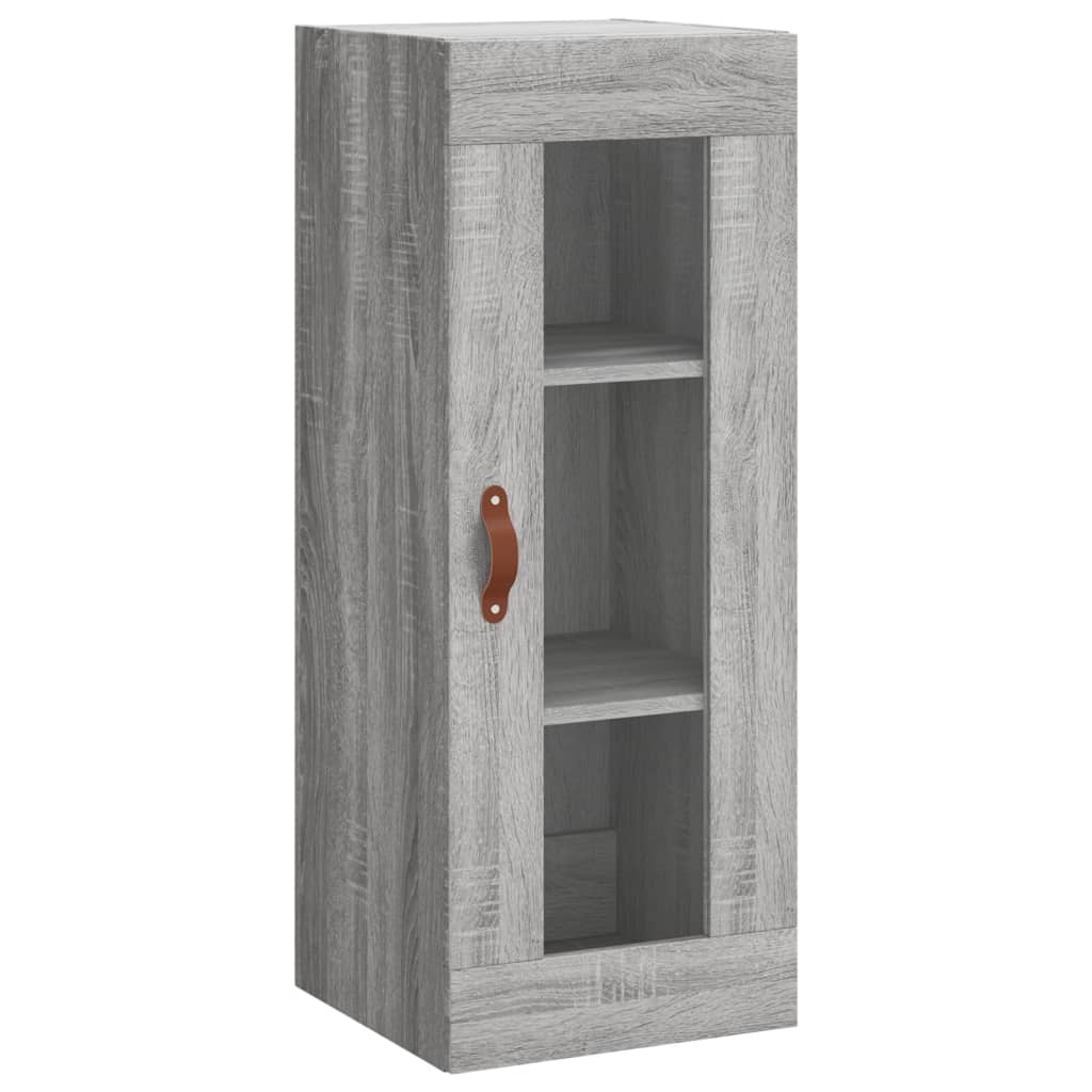 vidaXL Aparador alto madera contrachapada gris Sonoma 34,5x34x180 cm