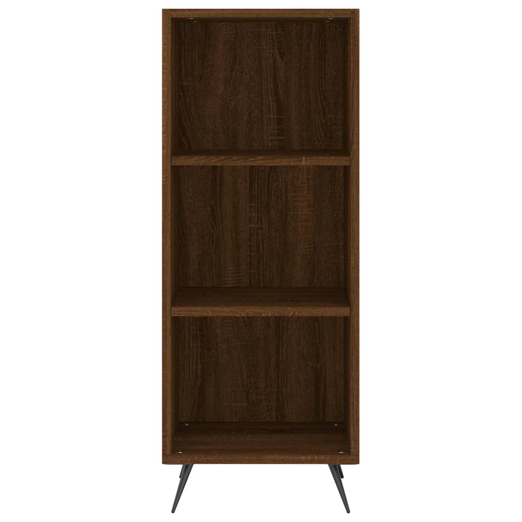 vidaXL Aparador alto madera contrachapada roble marrón 34,5x34x180 cm