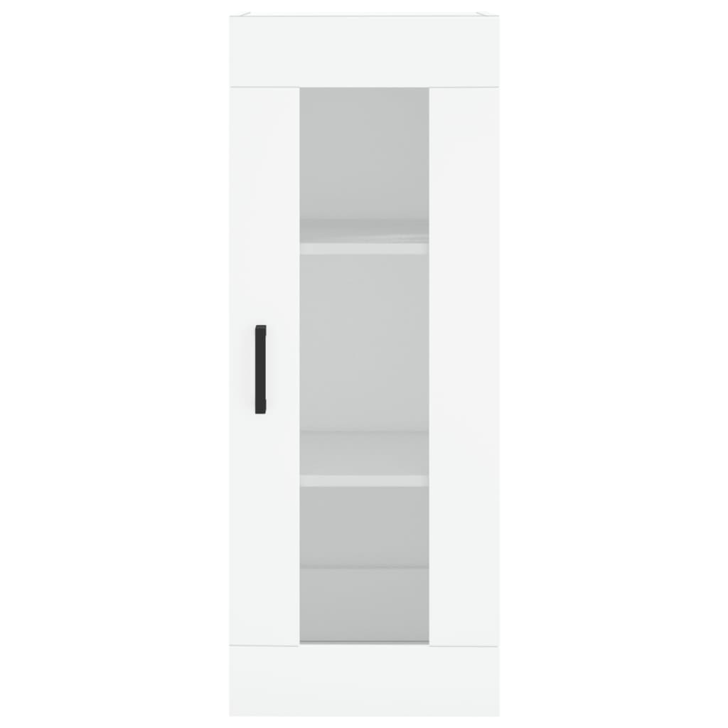 vidaXL Aparador alto madera contrachapada blanco 34,5x34x180 cm