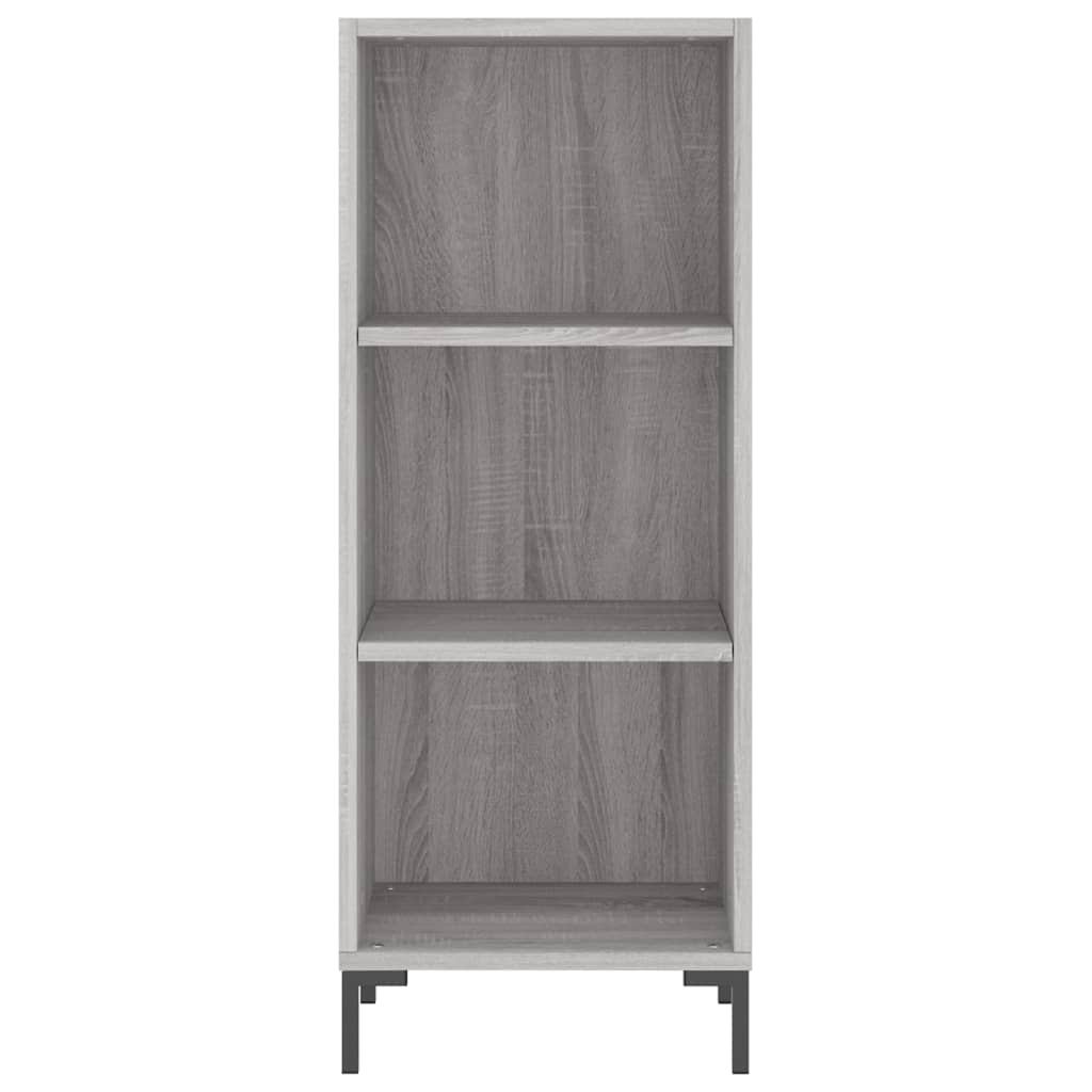 vidaXL Aparador alto madera contrachapada gris Sonoma 34,5x34x180 cm