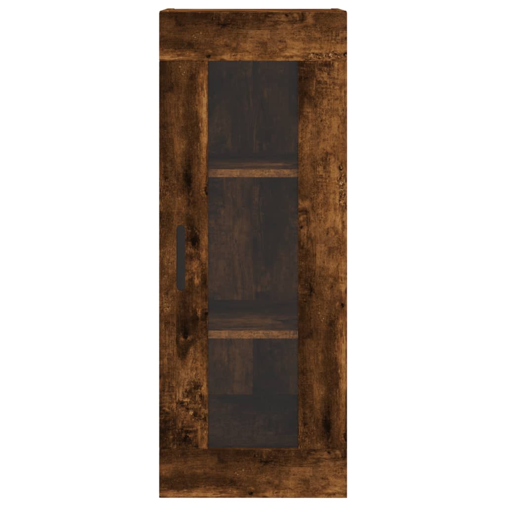 vidaXL Aparador de madera contrachapada roble ahumado 34,5x34x180 cm