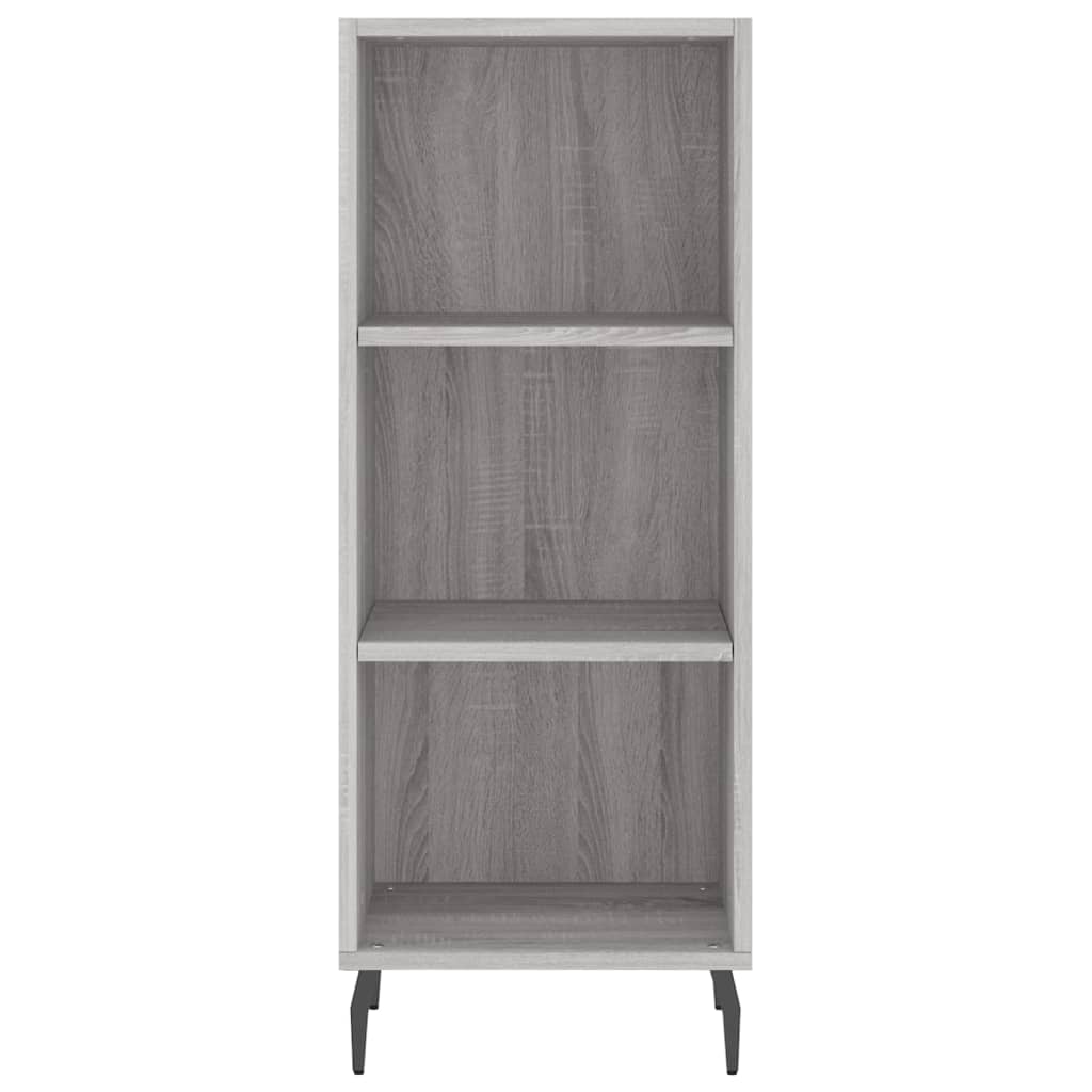 vidaXL Aparador alto madera contrachapada gris Sonoma 34,5x34x180 cm