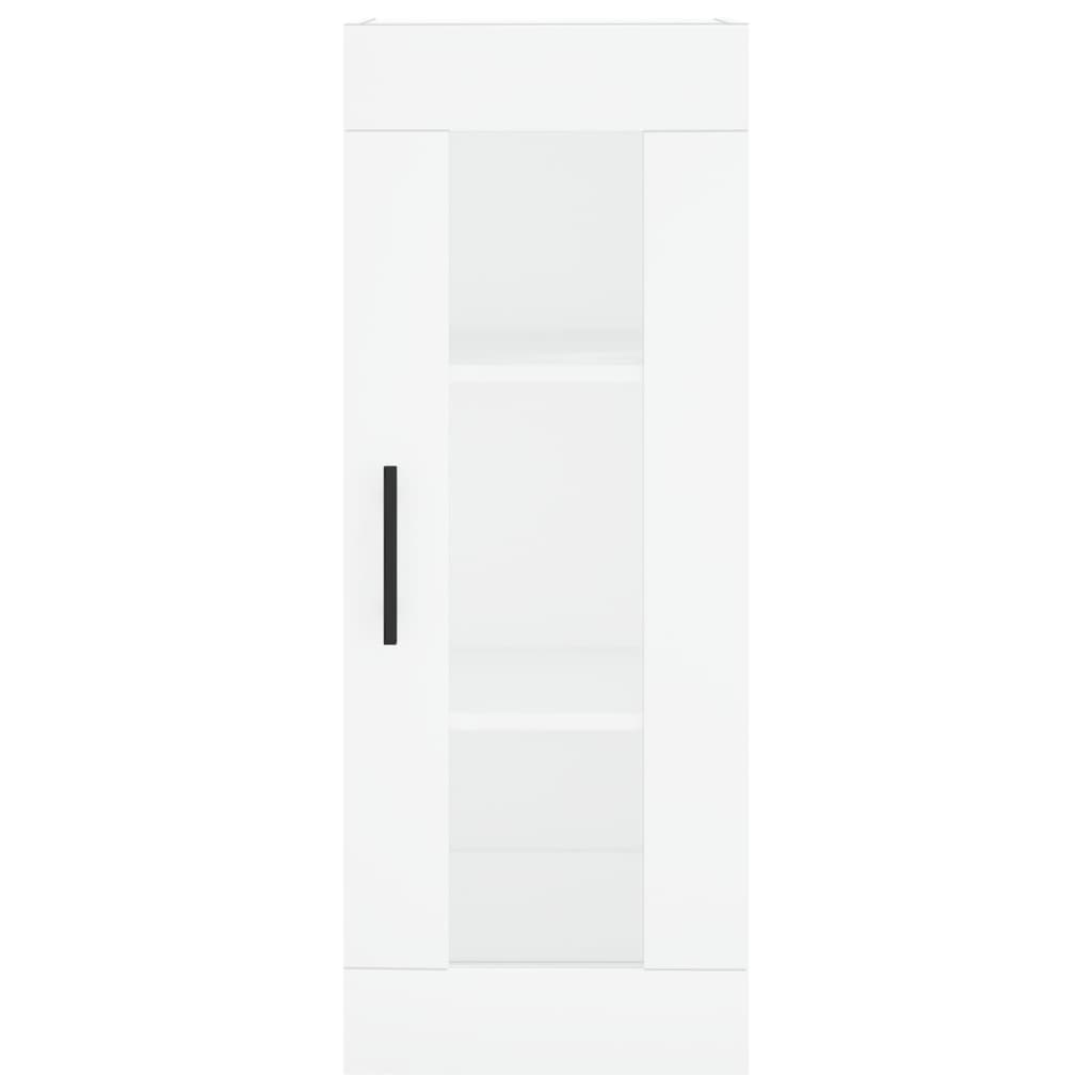 vidaXL Aparador alto madera contrachapada blanco 34,5x34x180 cm