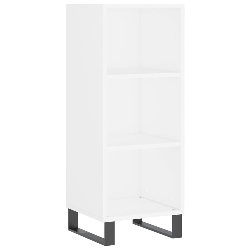 vidaXL Aparador alto madera contrachapada blanco 34,5x34x180 cm