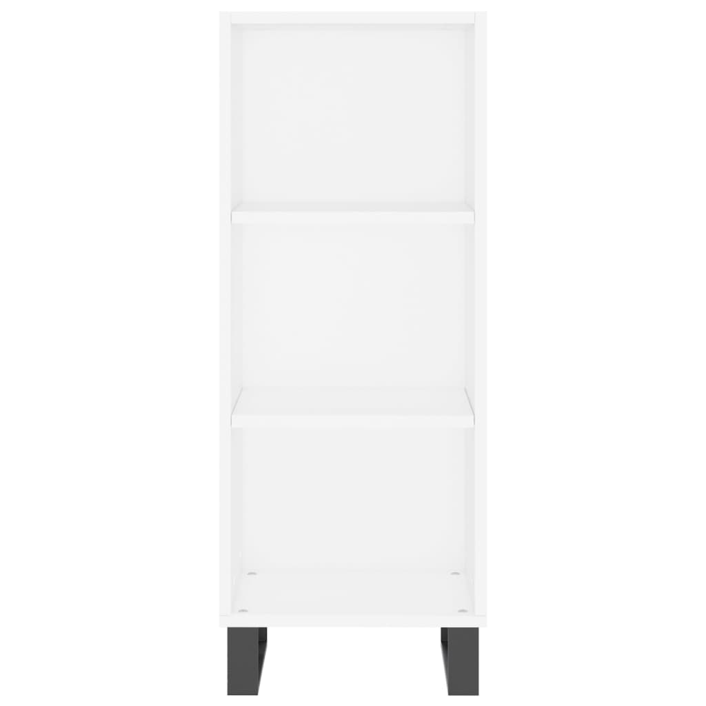 vidaXL Aparador alto madera contrachapada blanco 34,5x34x180 cm