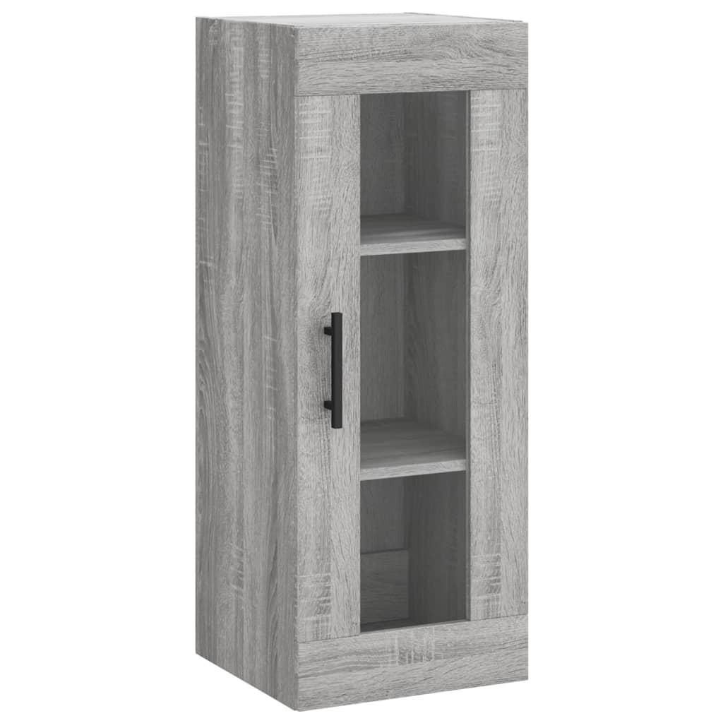 vidaXL Aparador alto madera contrachapada gris Sonoma 34,5x34x180 cm