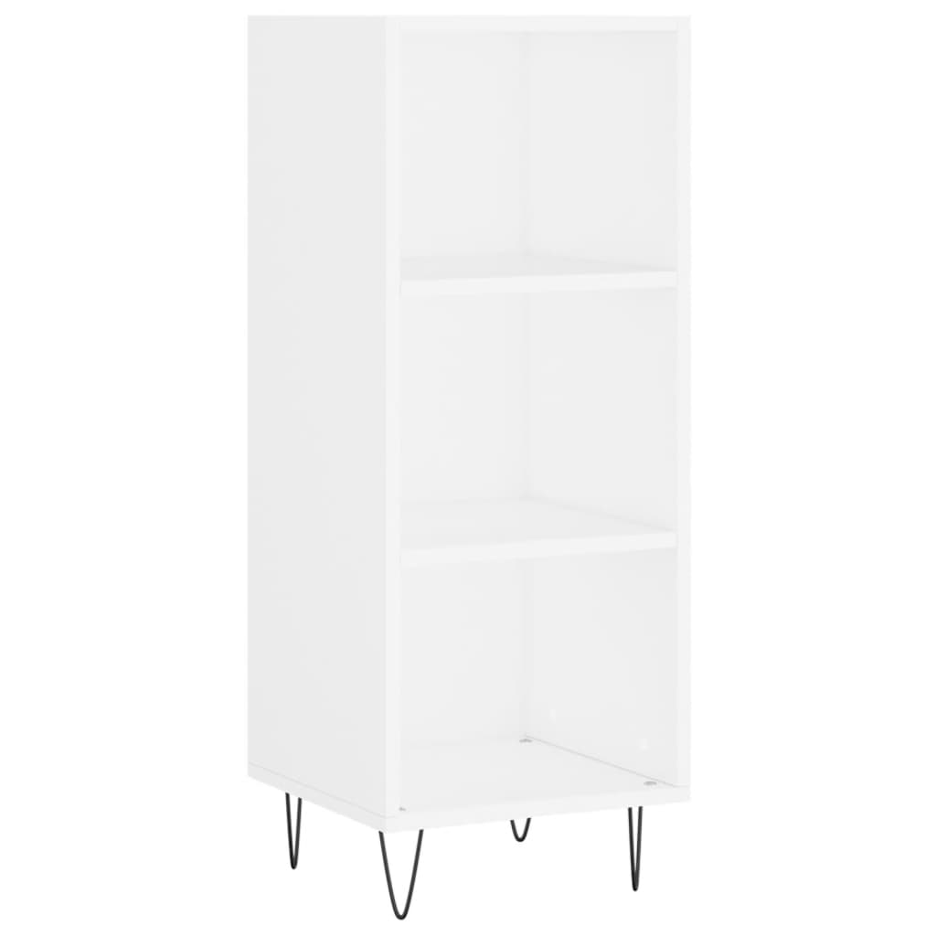 vidaXL Aparador alto madera contrachapada blanco 34,5x34x180 cm