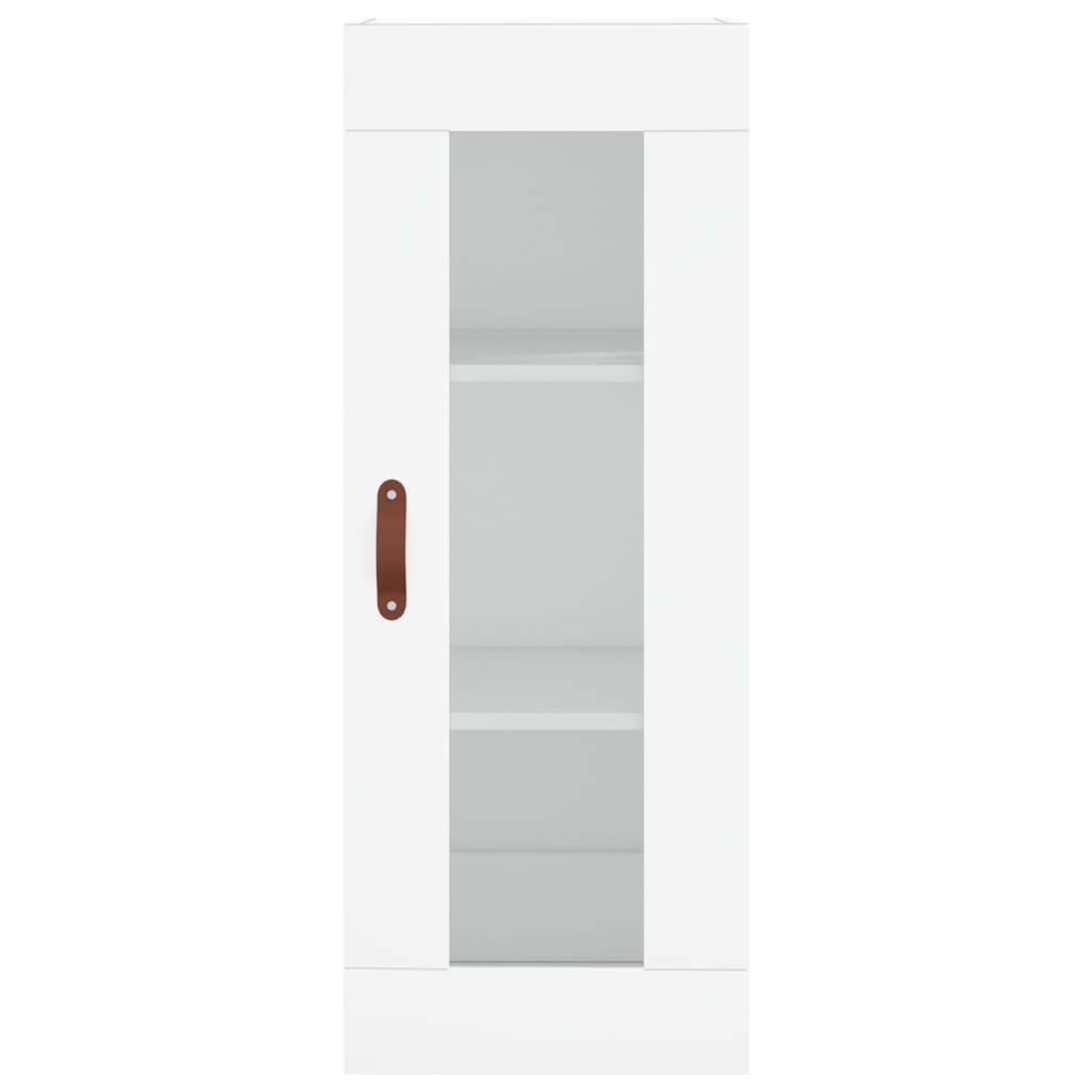 vidaXL Aparador alto madera contrachapada blanco 34,5x34x180 cm