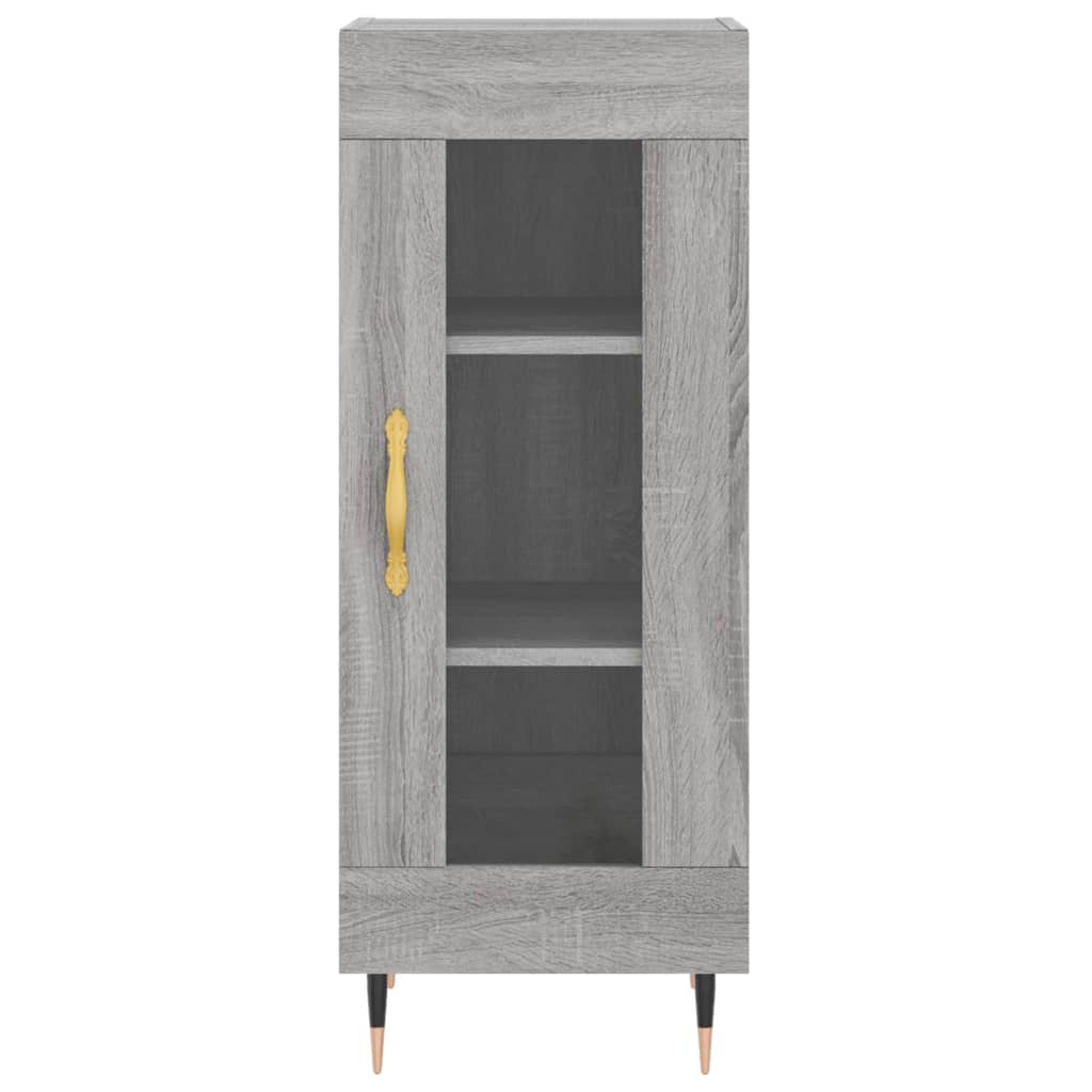 vidaXL Aparador alto madera contrachapada gris Sonoma 34,5x34x180 cm