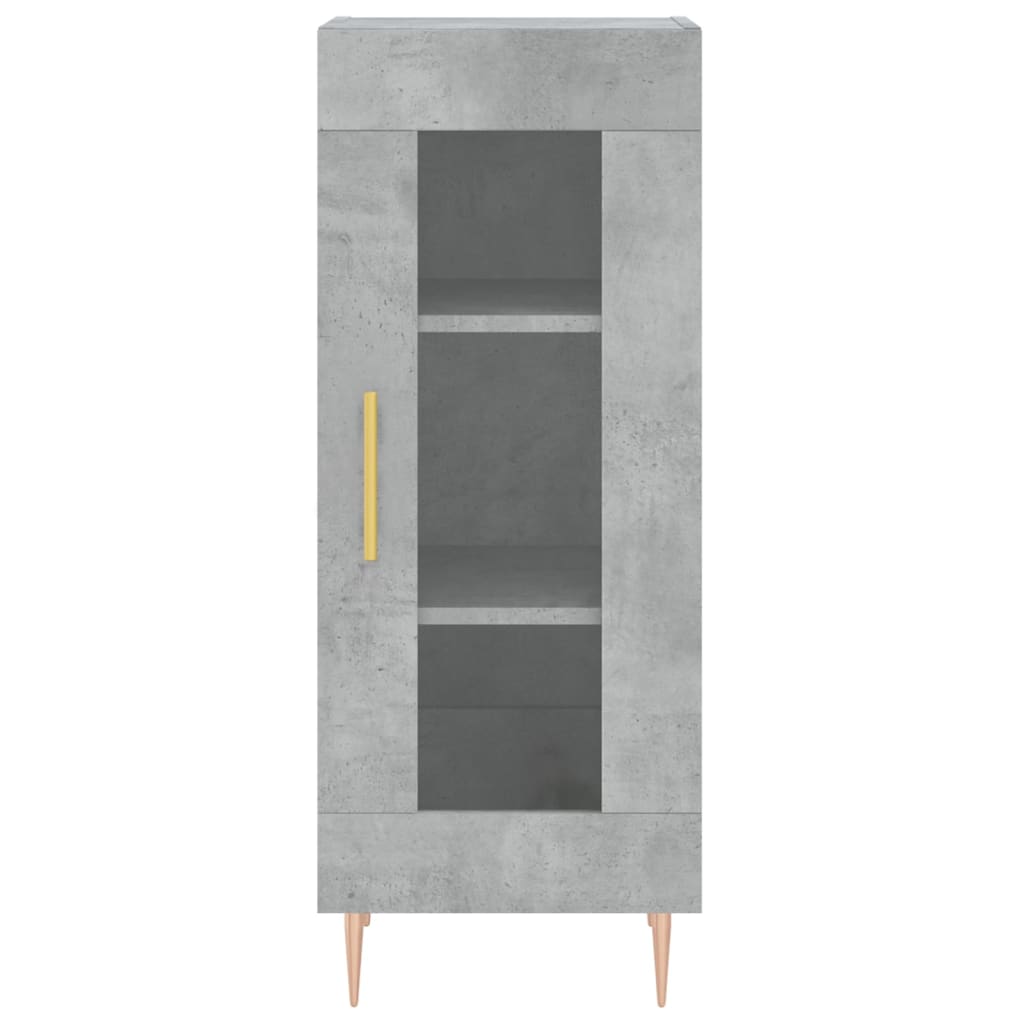 vidaXL Aparador de madera contrachapada gris hormigón 34,5x34x180 cm