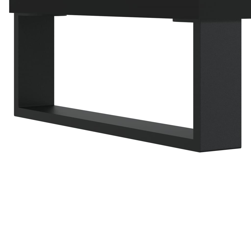 vidaXL Aparador de madera contrachapada negro 34,5x34x180 cm