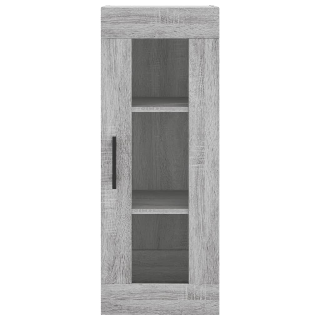 vidaXL Aparador alto madera contrachapada gris Sonoma 34,5x34x180 cm