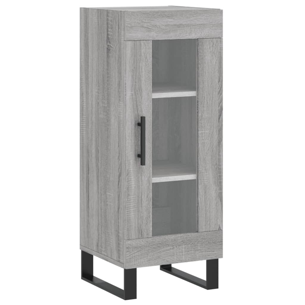 vidaXL Aparador alto madera contrachapada gris Sonoma 34,5x34x180 cm