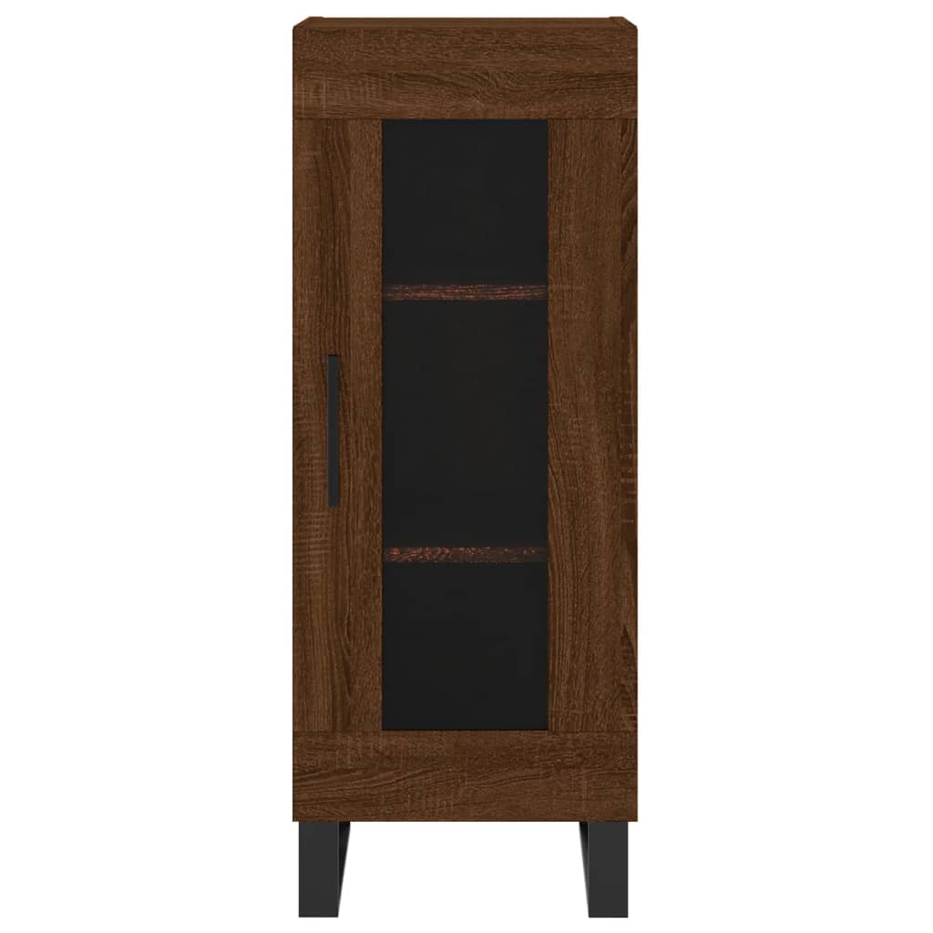 vidaXL Aparador alto madera contrachapada roble marrón 34,5x34x180 cm