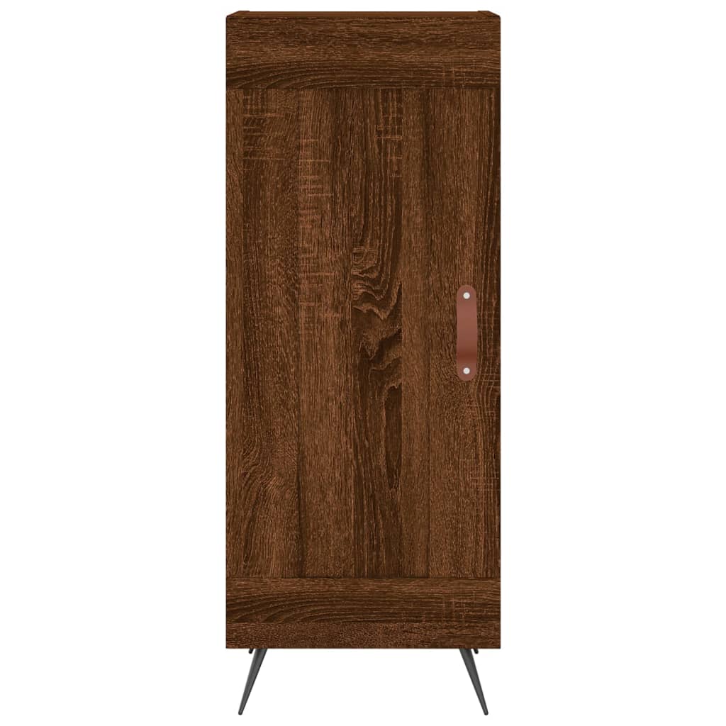 vidaXL Aparador alto madera contrachapada roble marrón 34,5x34x180 cm