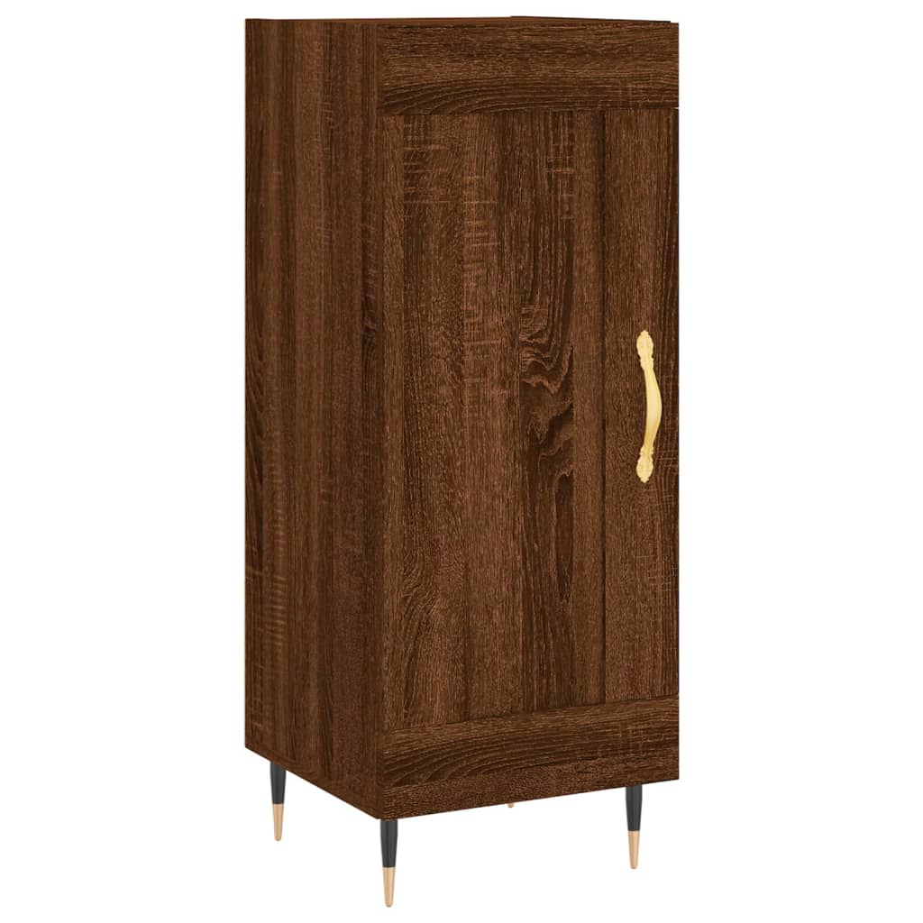 vidaXL Aparador alto madera contrachapada roble marrón 34,5x34x180 cm