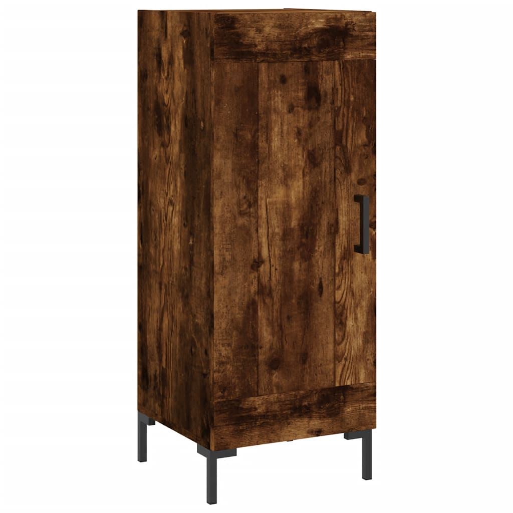 vidaXL Aparador de madera contrachapada roble ahumado 34,5x34x180 cm