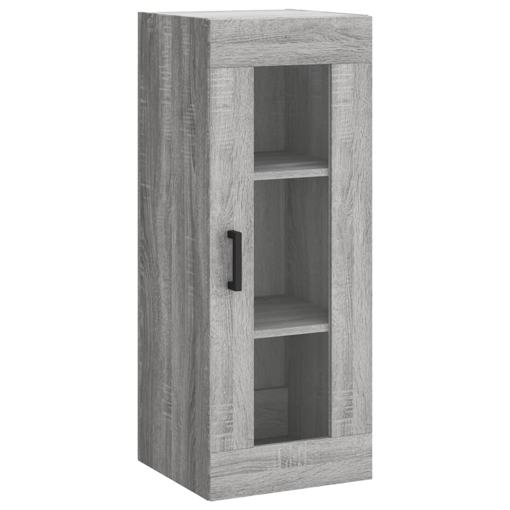 vidaXL Aparador alto madera contrachapada gris Sonoma 34,5x34x180 cm