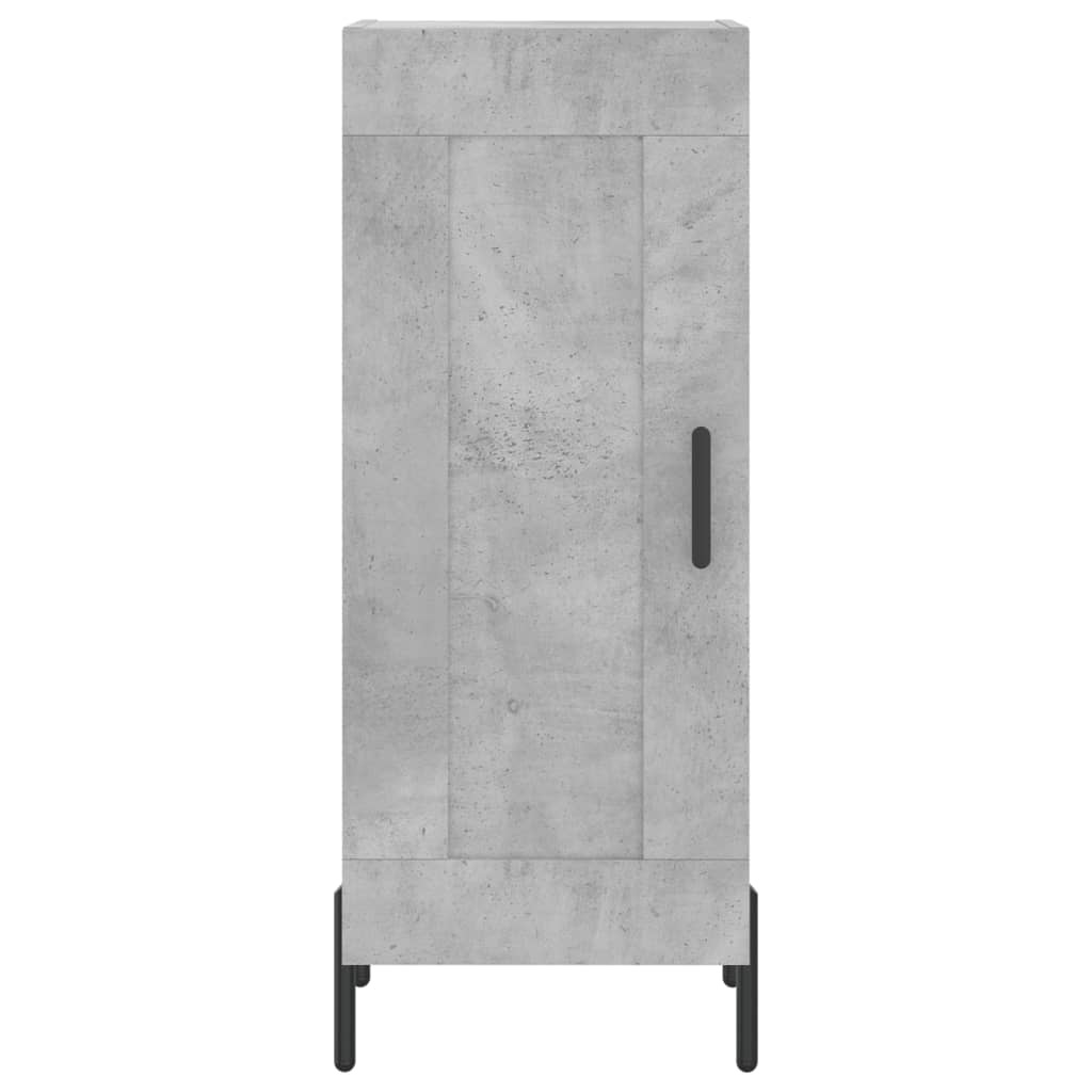 vidaXL Aparador de madera contrachapada gris hormigón 34,5x34x180 cm