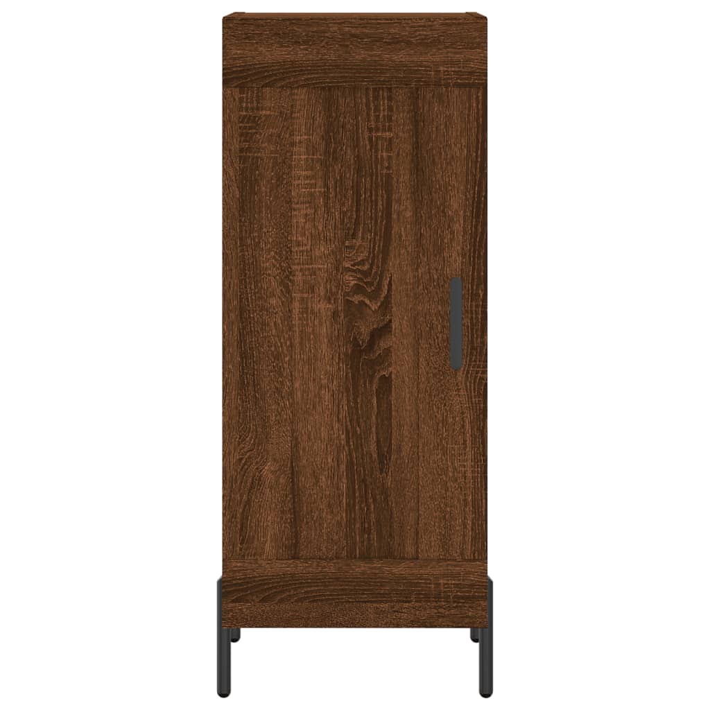 vidaXL Aparador alto madera contrachapada roble marrón 34,5x34x180 cm