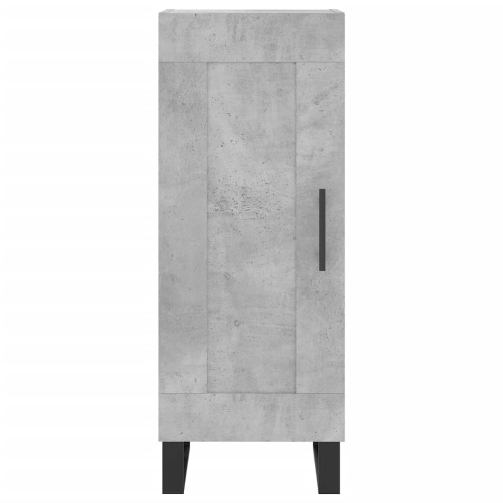 vidaXL Aparador de madera contrachapada gris hormigón 34,5x34x180 cm