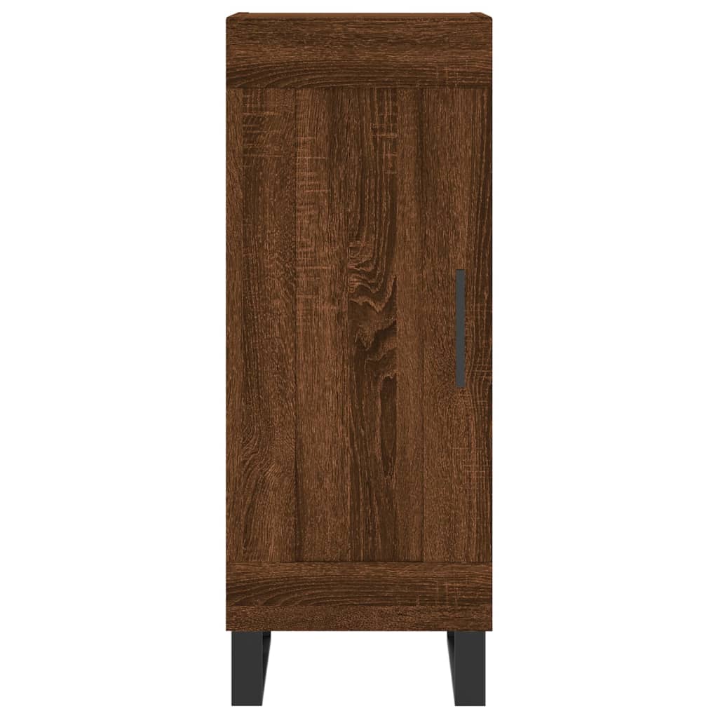 vidaXL Aparador alto madera contrachapada roble marrón 34,5x34x180 cm