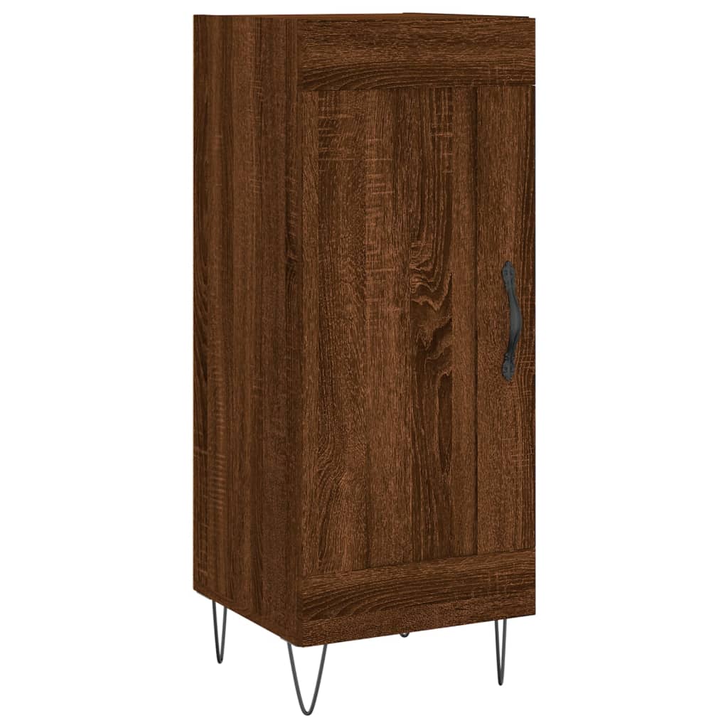 vidaXL Aparador alto madera contrachapada roble marrón 34,5x34x180 cm