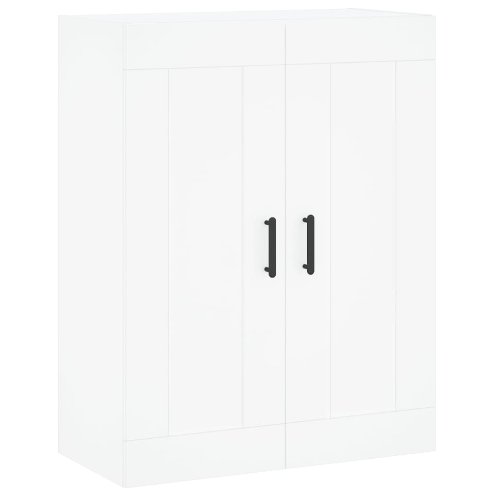 vidaXL Aparador alto madera contrachapada blanco 69,5x34x180 cm