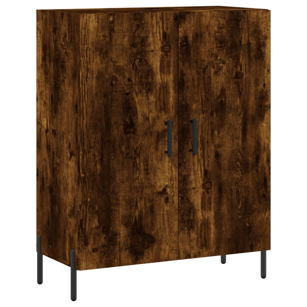 vidaXL Aparador alto madera contrachapada roble ahumado 69,5x34x180 cm