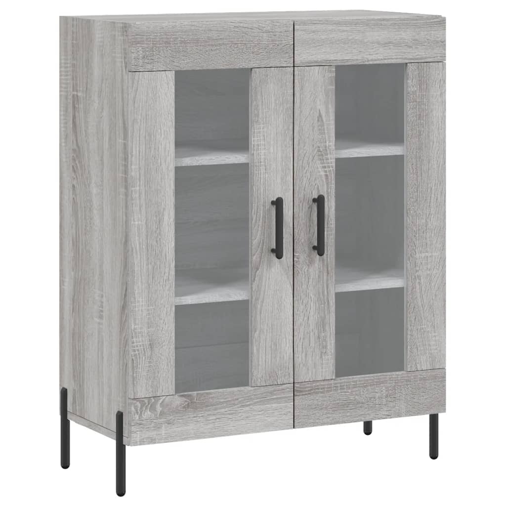 vidaXL Aparador alto madera contrachapada gris sonoma 69,5x34x180 cm