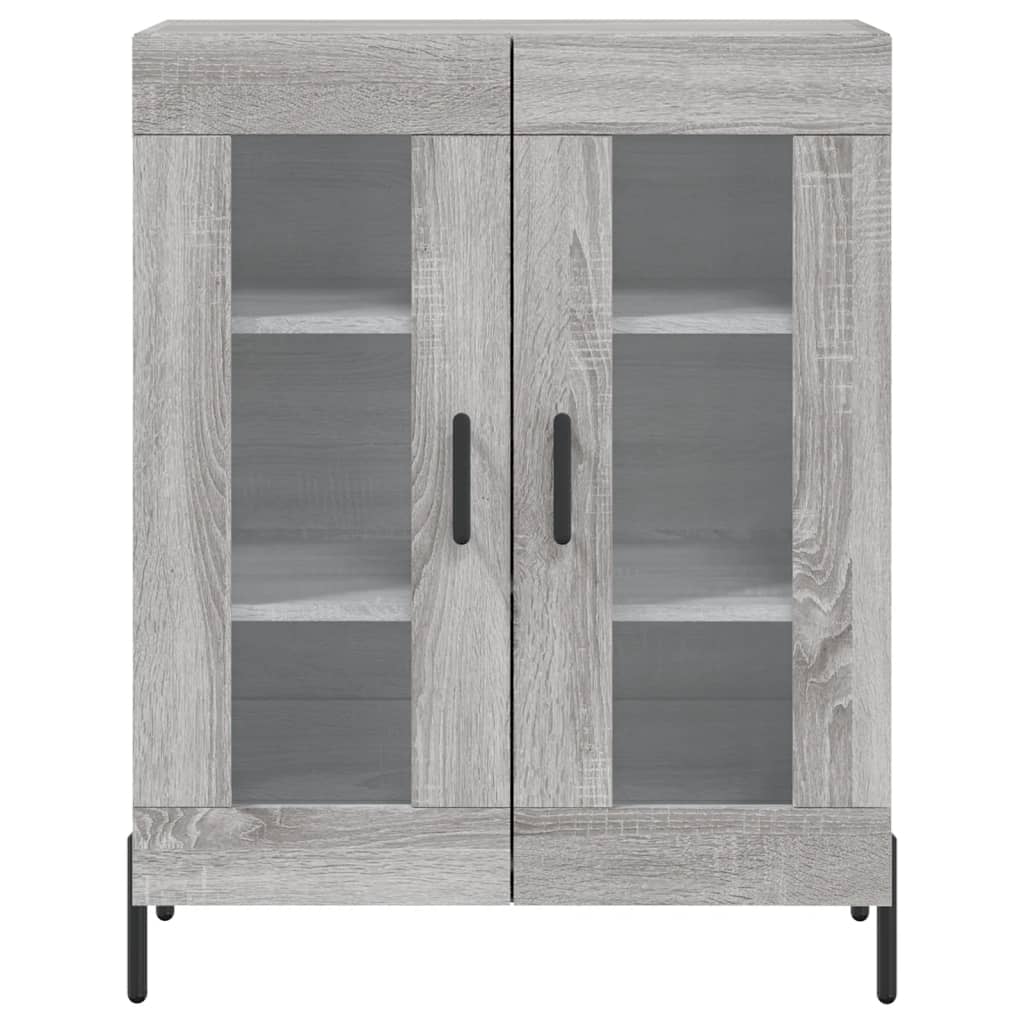 vidaXL Aparador alto madera contrachapada gris sonoma 69,5x34x180 cm