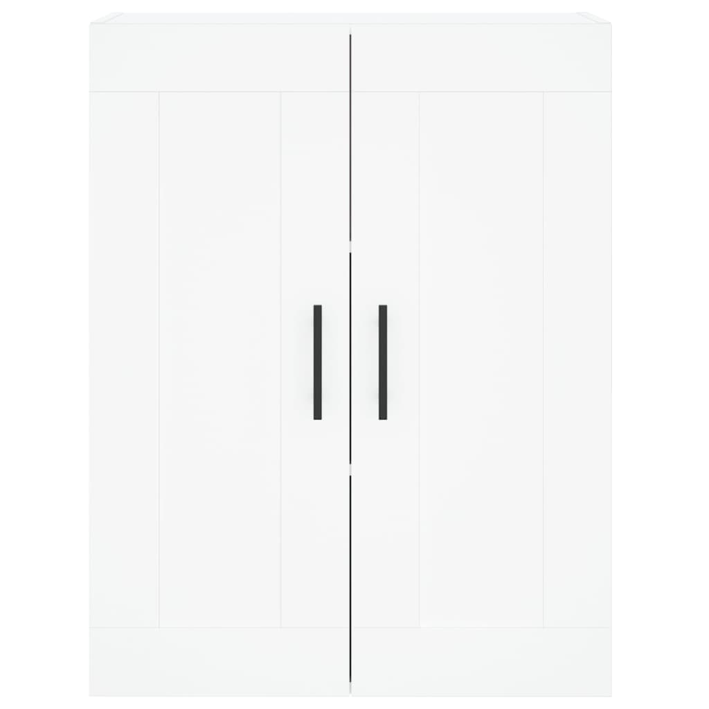 vidaXL Aparador alto madera contrachapada blanco 69,5x34x180 cm