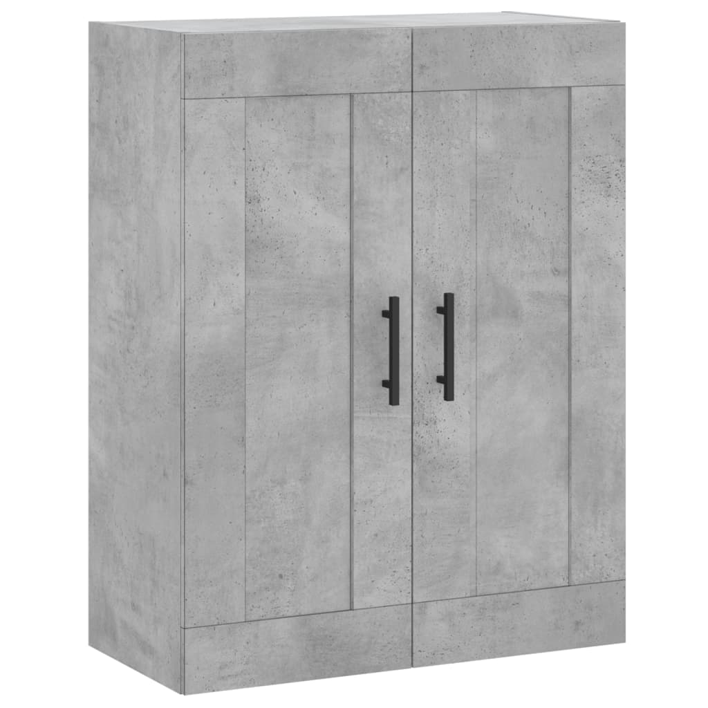 vidaXL Aparador alto madera contrachapada gris hormigón 69,5x34x180 cm