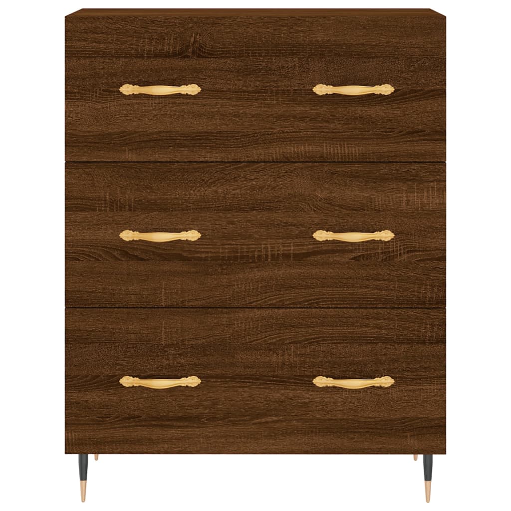 vidaXL Aparador alto madera contrachapada marrón roble 69,5x34x180 cm