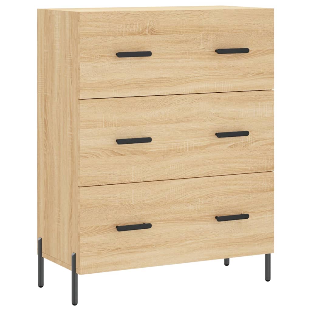 vidaXL Aparador alto madera contrachapada color roble 69,5x34x180 cm