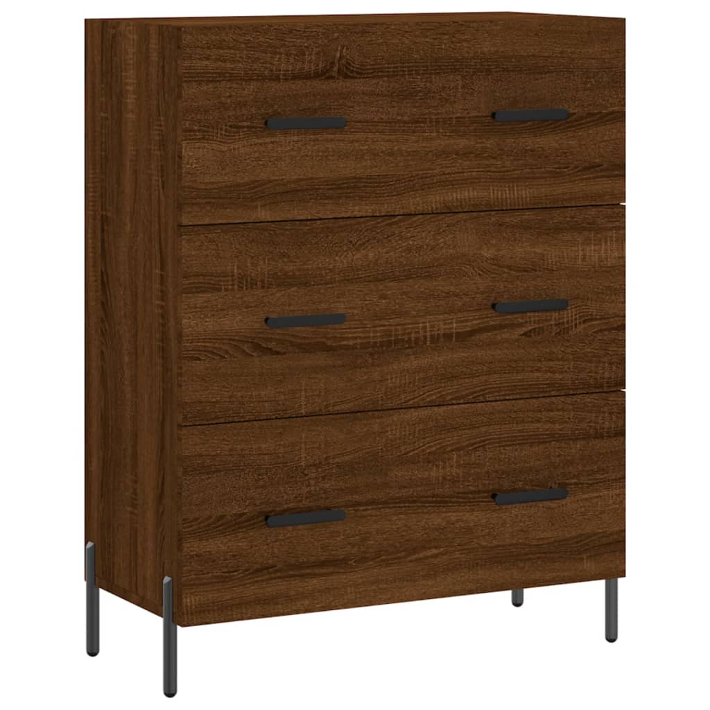 vidaXL Aparador alto madera contrachapada marrón roble 69,5x34x180 cm