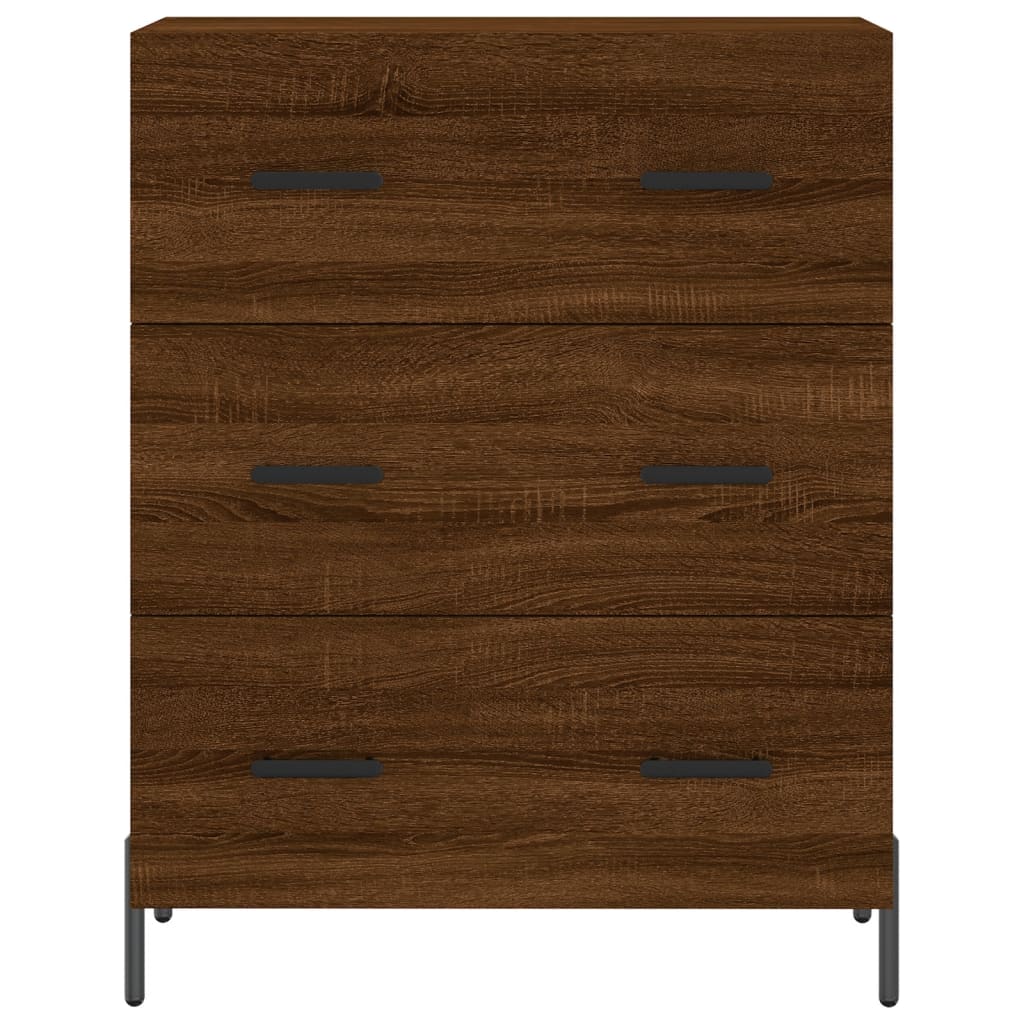 vidaXL Aparador alto madera contrachapada marrón roble 69,5x34x180 cm