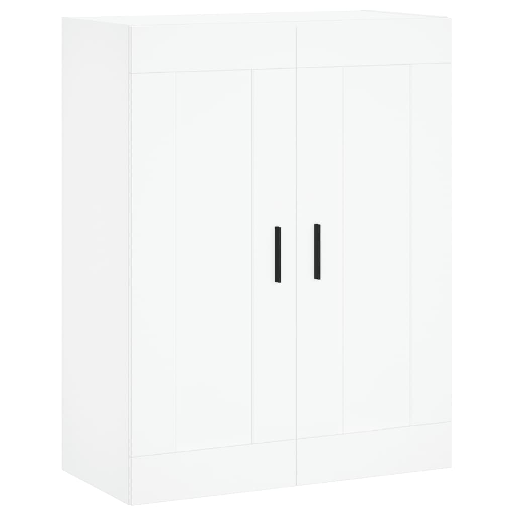 vidaXL Aparador alto madera contrachapada blanco 69,5x34x180 cm